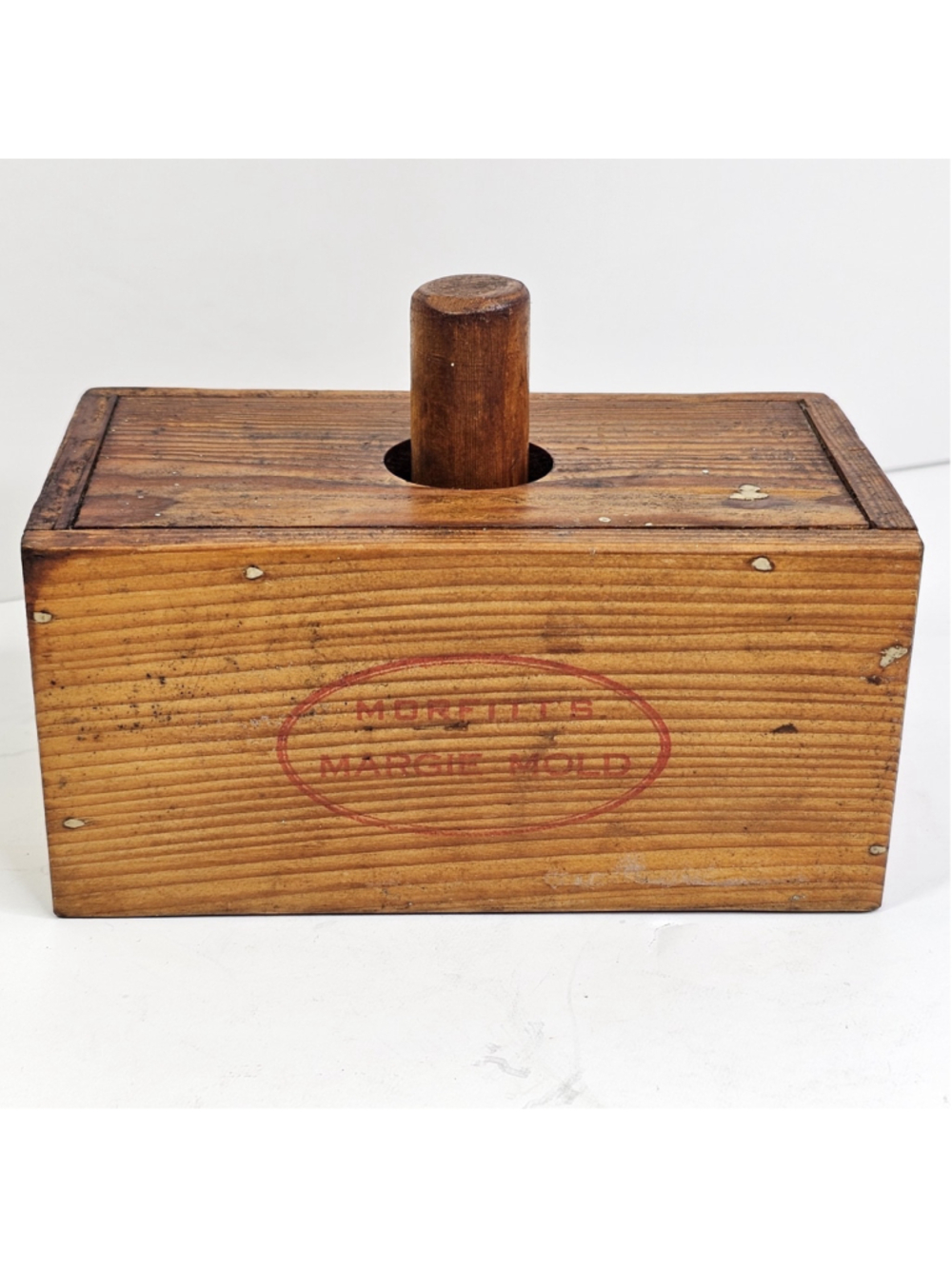 Vintage Morfitt's Margie Mold Wooden Butter Mold Press Box Vancouver BC Canada